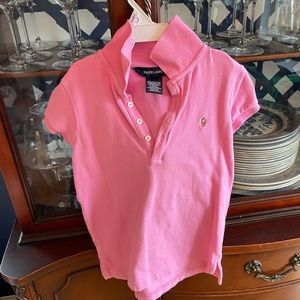 Three Ralph Lauren pink polo shirts size 6